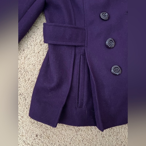GUESS Purple Pea coat jacket Large - Picture 6 of 12